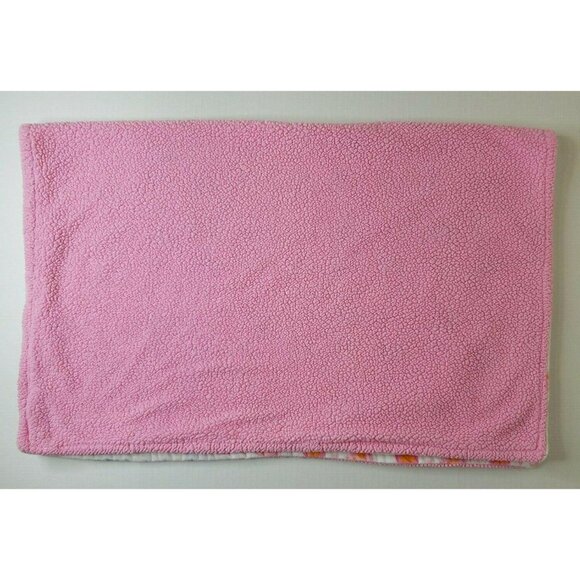 Nuby Baby Blanket Elephants and Hearts White Orange Gray Pink Sherpa 30 x 40 Nur - Picture 5 of 9